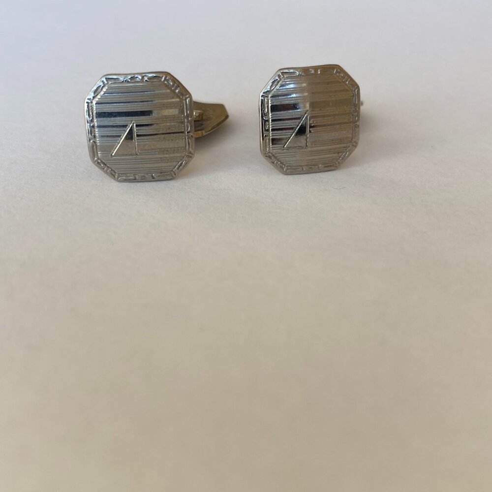 Belais 14k White Gold Signed Vintage Cufflinks